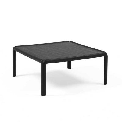 Table polypropylène et fibre de verre traité anti UV ARIA Antracite carrée empliable 32x70x70 cm