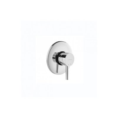 Mitigeur de douche laiton TUBE chromé encastrable 3 voies avec miroir rond
