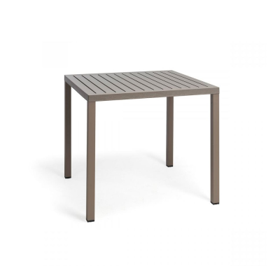 Table DurelTOP en polypropylène traité anti-UV CUBE Tortora empliable 75x80x80 cm