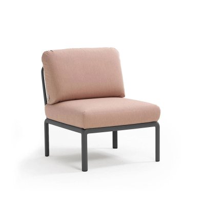 Module central polypropylène et fibre de verre traité anti UV KOMODO Antracite/ Rose 1 place 88x72x78