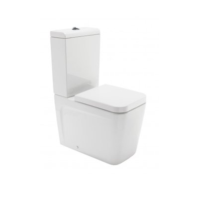 Pack cuvette ADVANCE blanc avec abattant duroplast S/H et alimentation par dessous du réservoir 37x85x62 cm