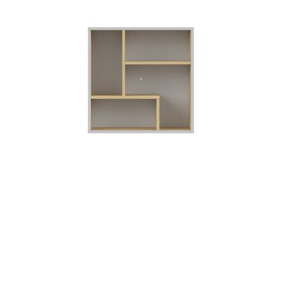 Etagère NANDU gris clair/ chêne polonais 56x56x22 cm