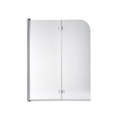 Porte verre trempé et aluminium AQUARELLA DUO chromé pour baignoire gauche 120x150 cm