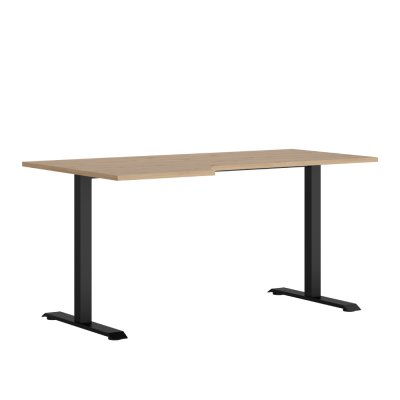 Bureau angle gauche SPACE OFFICE chêne rustique 160x90x75,5 cm