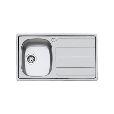 Evier S1000 1 cuve 1 égouttoir sans vidage 3,5 86x50 cm