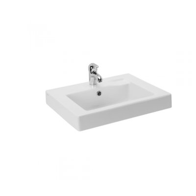 Lavabo céramique LINHA blanc rectangulaire 60x45 cm