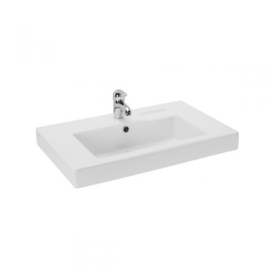 Lavabo céramique LINHA blanc rectangulaire 80x45 cm