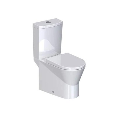 Pack cuvette à poser URB.Y 65 blanc S/H rimflush abattant duroplast alimentation par dessous du réservoir