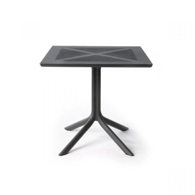Table en polypropylène CLIPX Antracite 80x80 cm