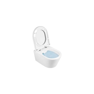 Pack cuvette suspendue URBY 48 rimflush Blanc abattant slim slowclose