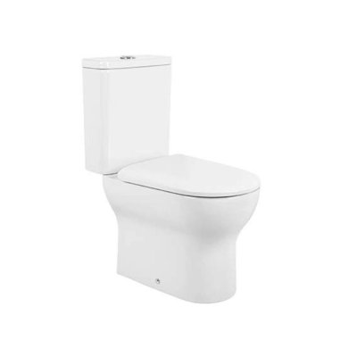 Pack cuvette rimflush porcelaine vitrifiée WINNER blanc avec abattant slow close S/H et alimentation par dessous du réservoir 57