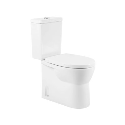 Pack cuvette à poser EASY Rimflush Blanc SH E/D abattant slow close Blanc