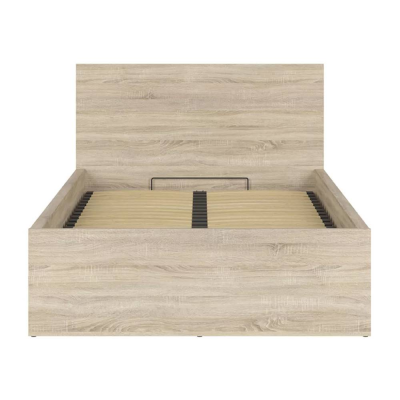 Lit TETRIX chêne sonoma avec coffre de rangement 120x200 cm