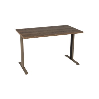 Bureau droit KYRA 120x68 cm structure grège/ plateau bois Avrupa