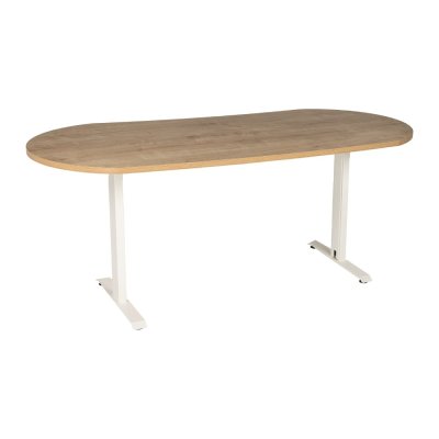 Bureau lune KYRA 180x90 cm structure blanc/ plateau safir