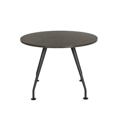 Table de réunion C&C ronde diamètre 100 cm structure antracite/ plateau rebab