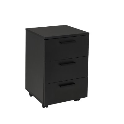Bloc 3 tiroirs sur roulettes EKO H62xL42xP37 cm noir