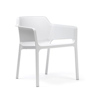 Chaise polypropylène et fibre de verre NET Blanc 80x60x58 cm