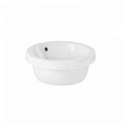 Vasque à encastrer céramique BERNIA blanc rond diamètre 45 cm