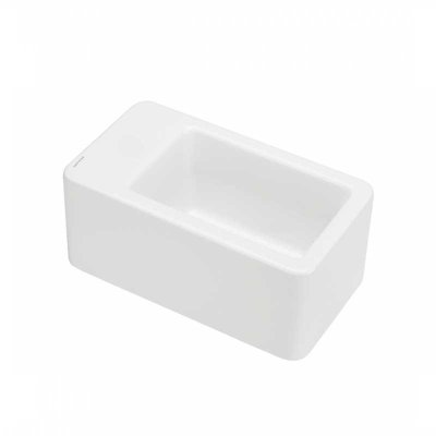 Vasque à poser céramique NOTE blanc rectangulaire sans trou pour robinet 45x25 cm