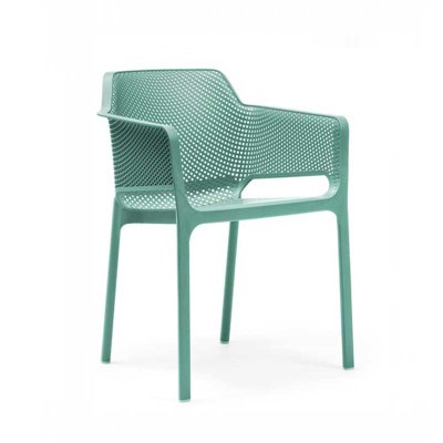 Chaise polypropylène et fibre de verre NET Vert salice 80x60x58 cm