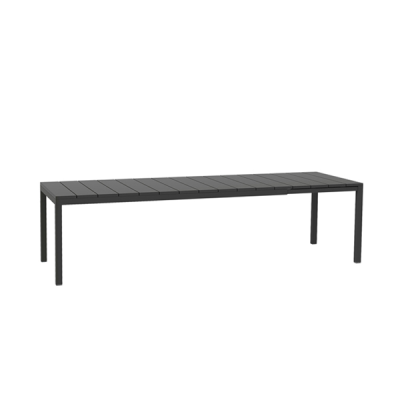 Table DurelTOP en polypropylène traité anti-UV RIO Antracite extensible 76x100x210-280 cm