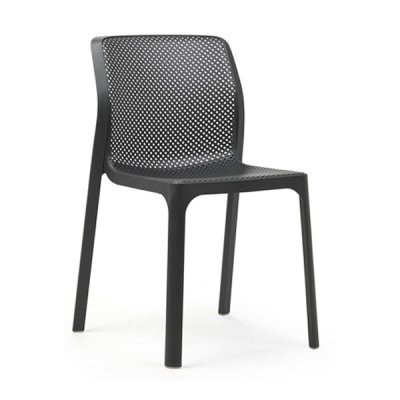 Chaise polypropylène et fibre de verre BIT Antracite 84x52x55 cm