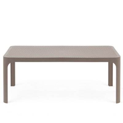 Table polypropylène et fibre de verre traité anti UV NET Tortora rectangulaire avec patins anti-dérapants 40x100x60 cm