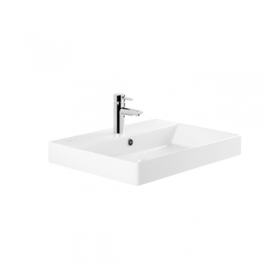 Lavabo céramique NOVELDA PLUS blanc rectangulaire 50x45 cm