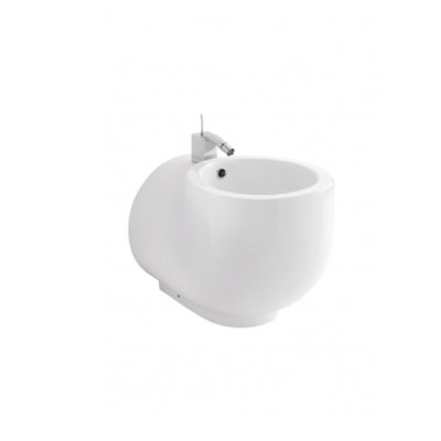 Bidet à poser WCA blanc porcelaine vitrifiée 55x38x40 cm