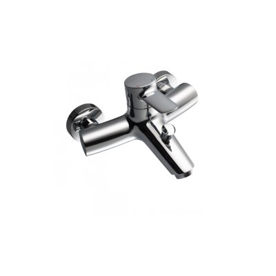 Mitigeur de bain et douche laiton TORUS chromé avec douchette flexible et support réglable SF/SD