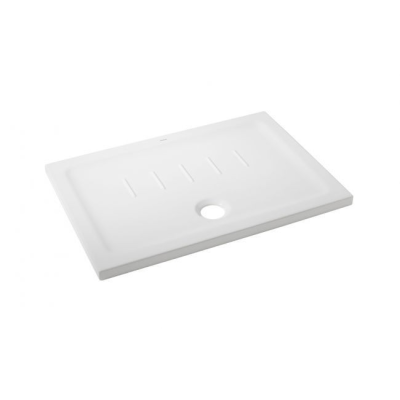 Receveur de douche argile fine WATERLINE blanc carré 80x80x8 cm